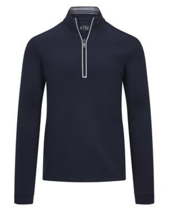 The Early Quarter Zip Golf Pullover Black Iris Product Image